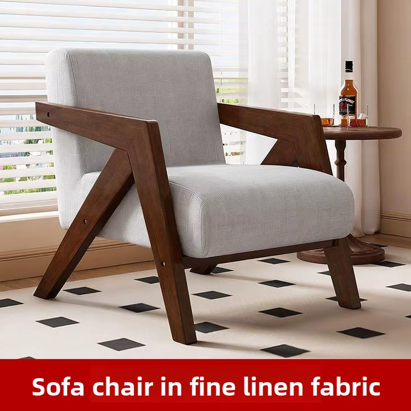 Fauteuil en tissu de style américain avec coussin en éponge haute densité