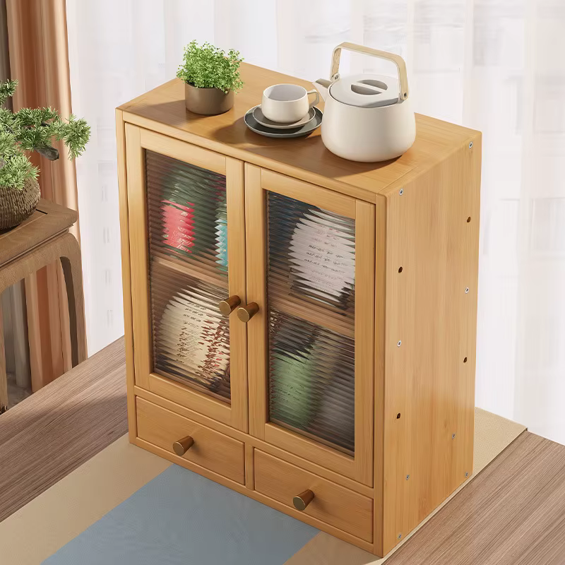 Armoire à thé et à boissons minimaliste avec portes
