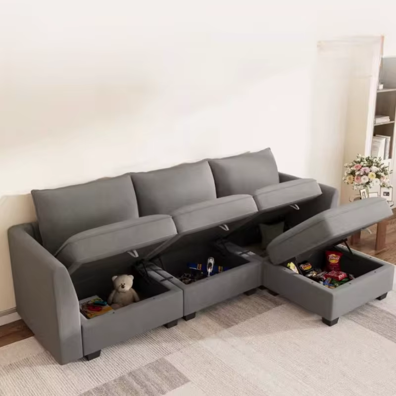 Canapé de salon classique inclinable appartement accoudoir coin