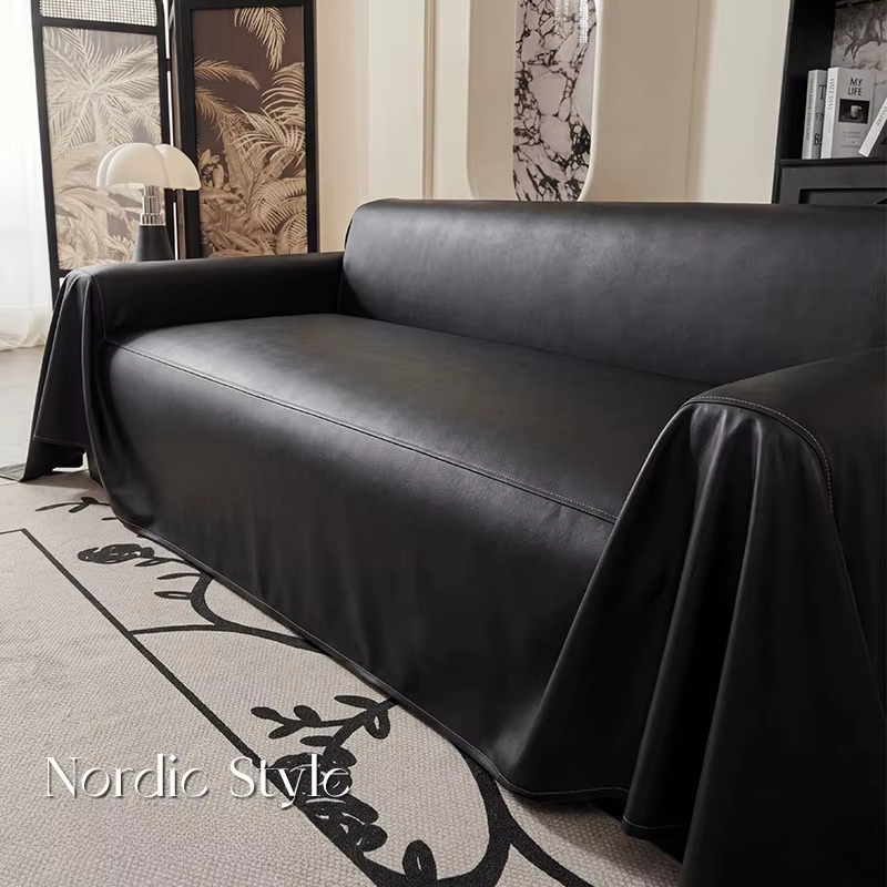 Housse de canapé universelle en cuir souple