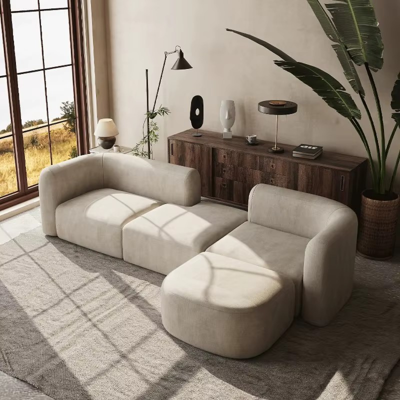 Salon européen paresseux canapé petit appartement minimaliste luxe