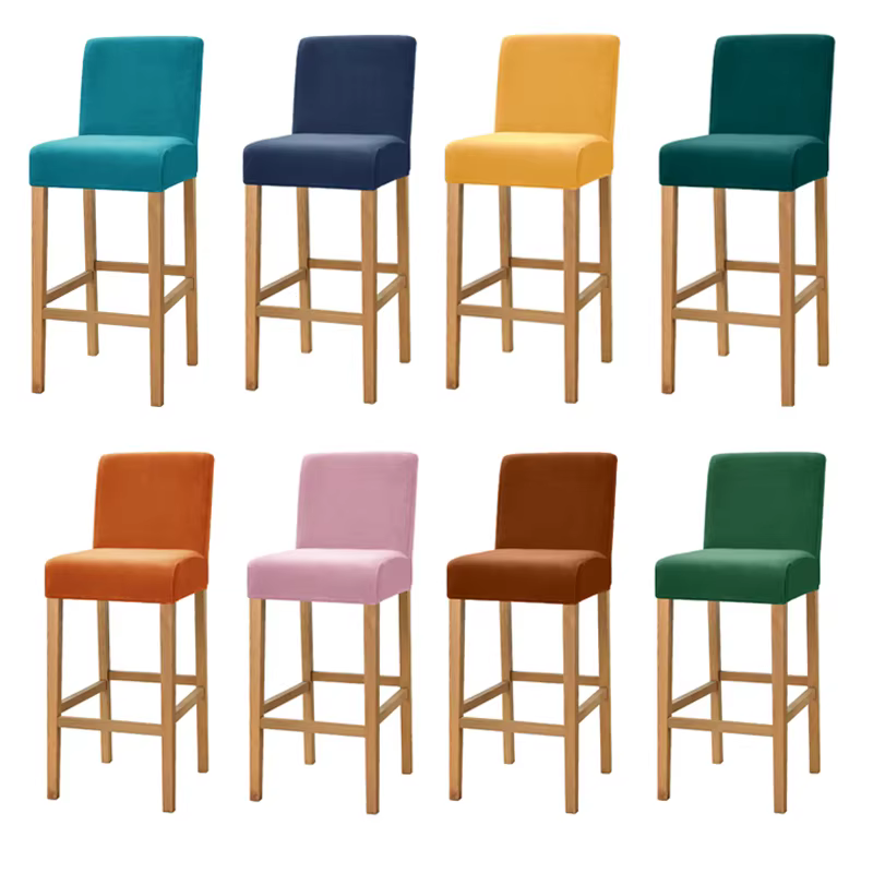 Housses de chaise de Bar en tissu velours