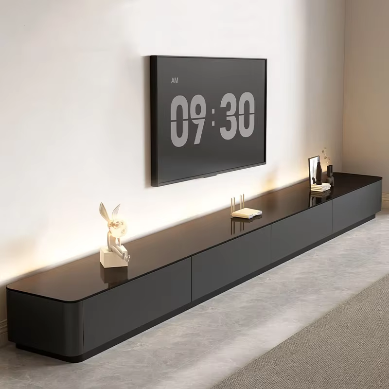 Meuble TV de rangement design nordique vintage avec tiroirs