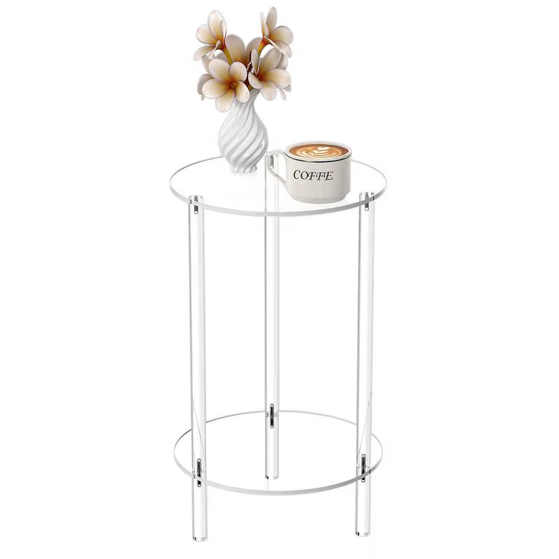 Table d'appoint ronde en acrylique