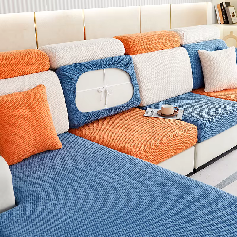 Juste de coussin de siège de canapé Jacquard élastique
