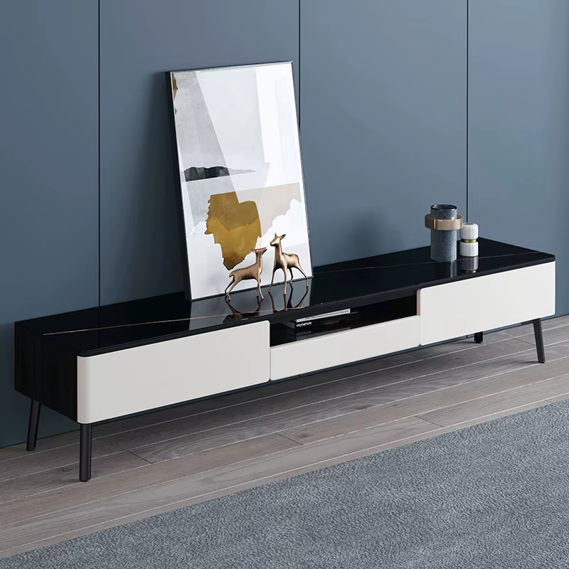 Meuble TV élégant au design créatif moderne avec tiroirs