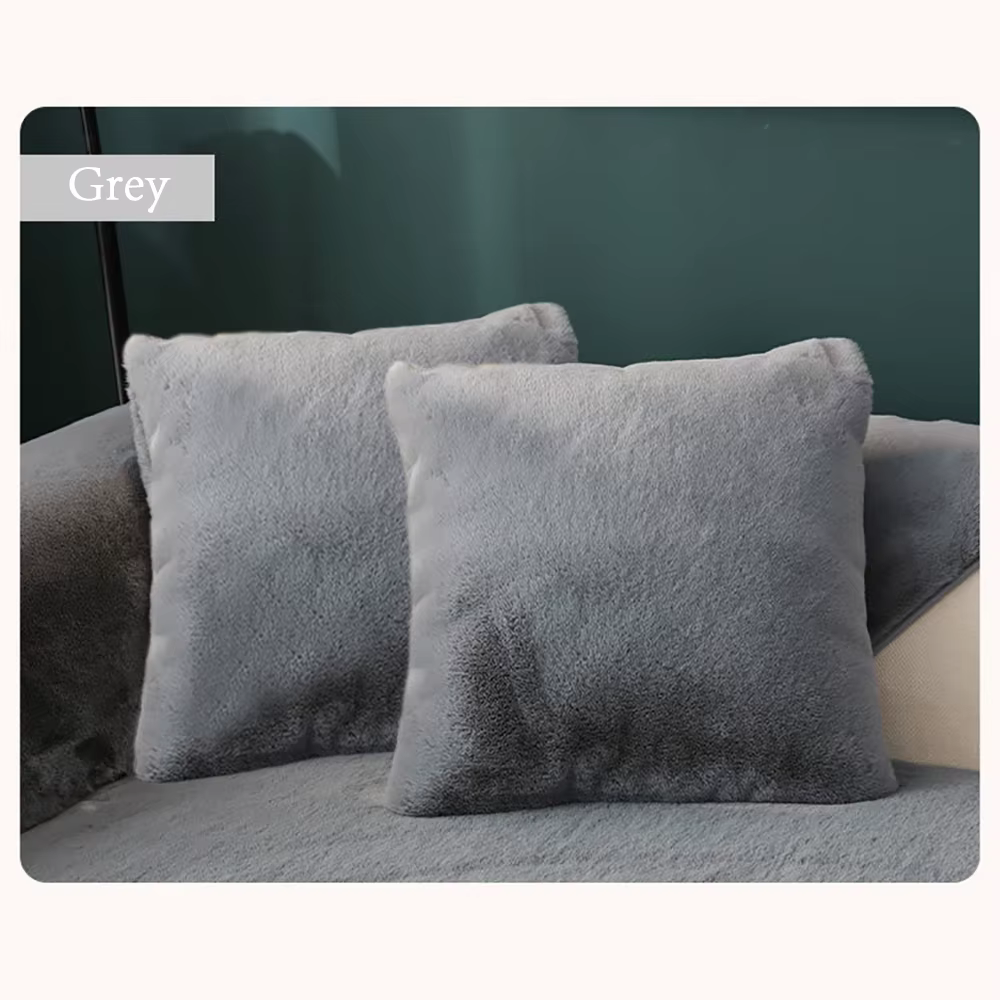 Housse de coussin grise haut de gamme pour canapé