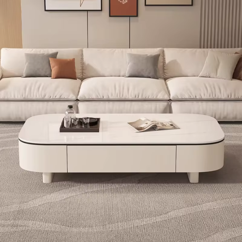 Table basse rectangulaire moderne avec rangement
