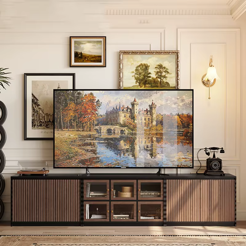 Meuble Tv rétro classique français au sol