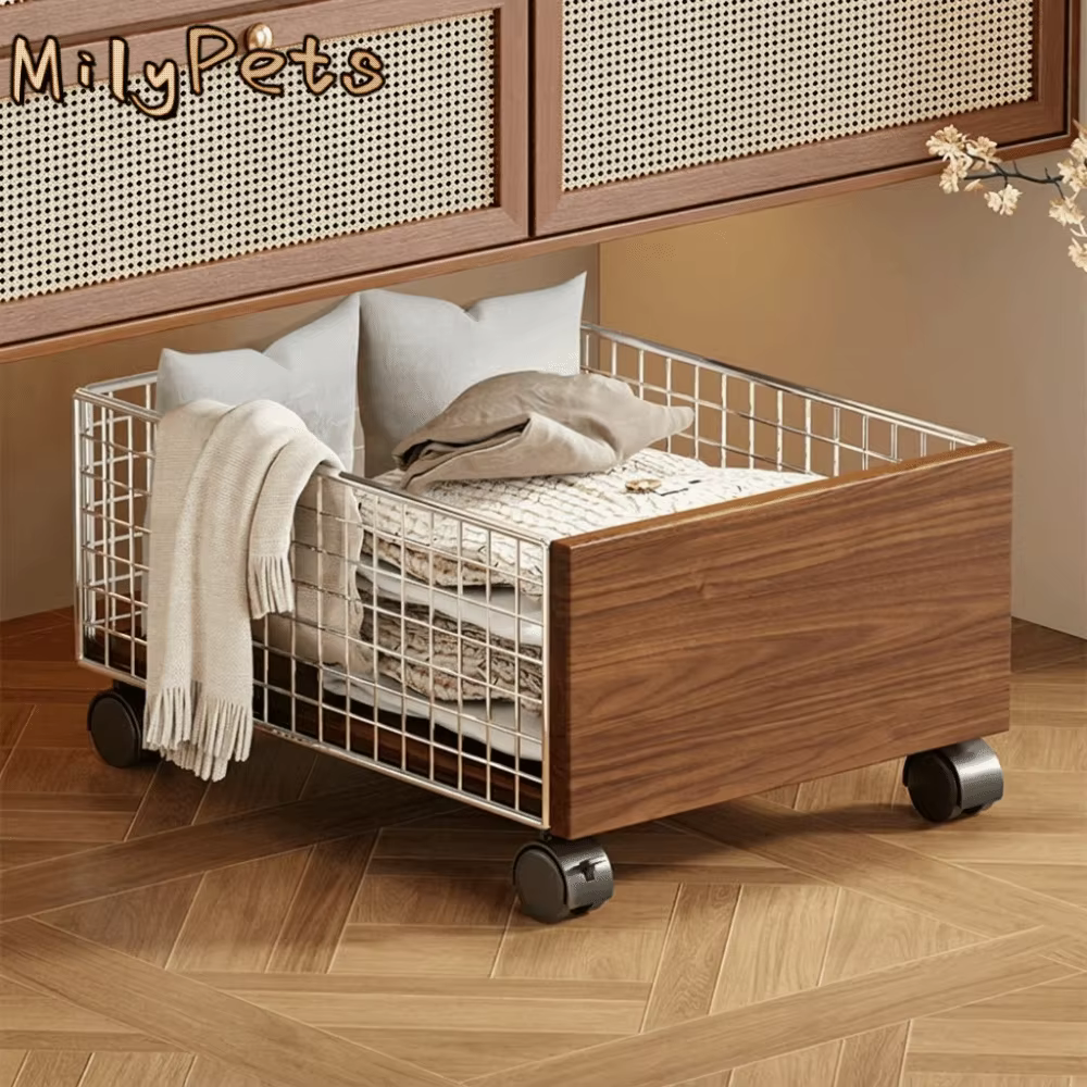 Chariot roulant sous-meuble grande capacité avec roulettes