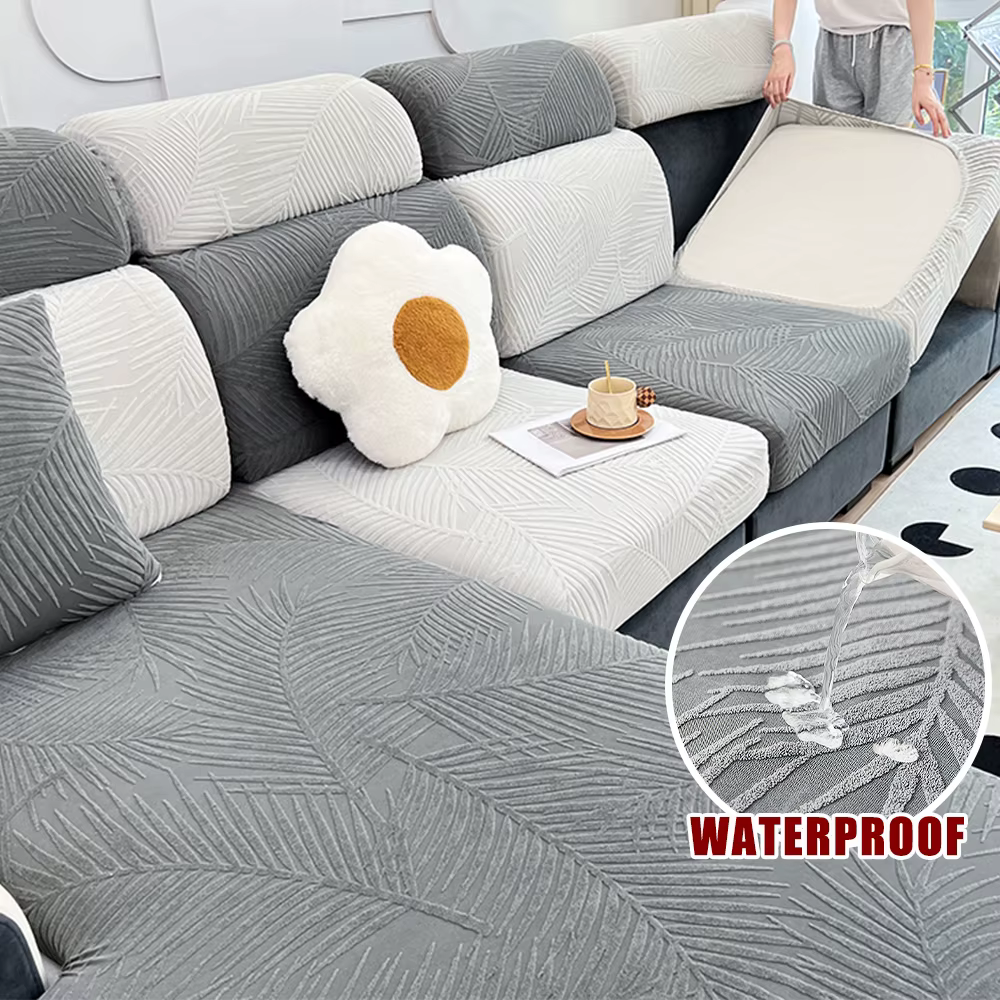 Housse de canapé imperméable en jacquard extensible
