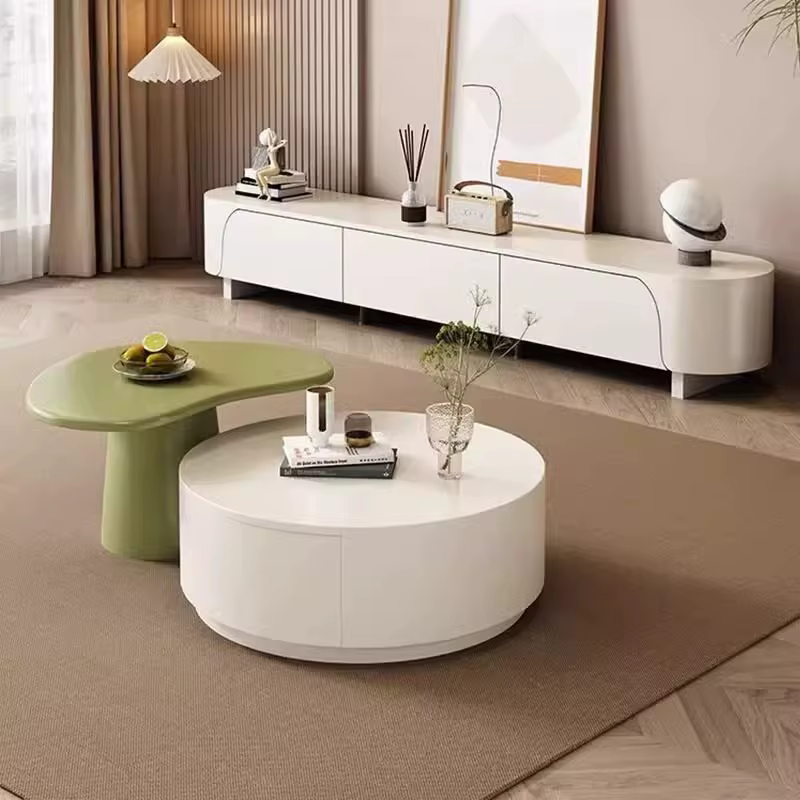 Ensemble de tables basses rondes nordiques