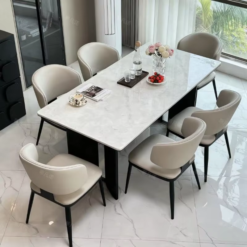 Table à manger rectangulaire de luxe italienne