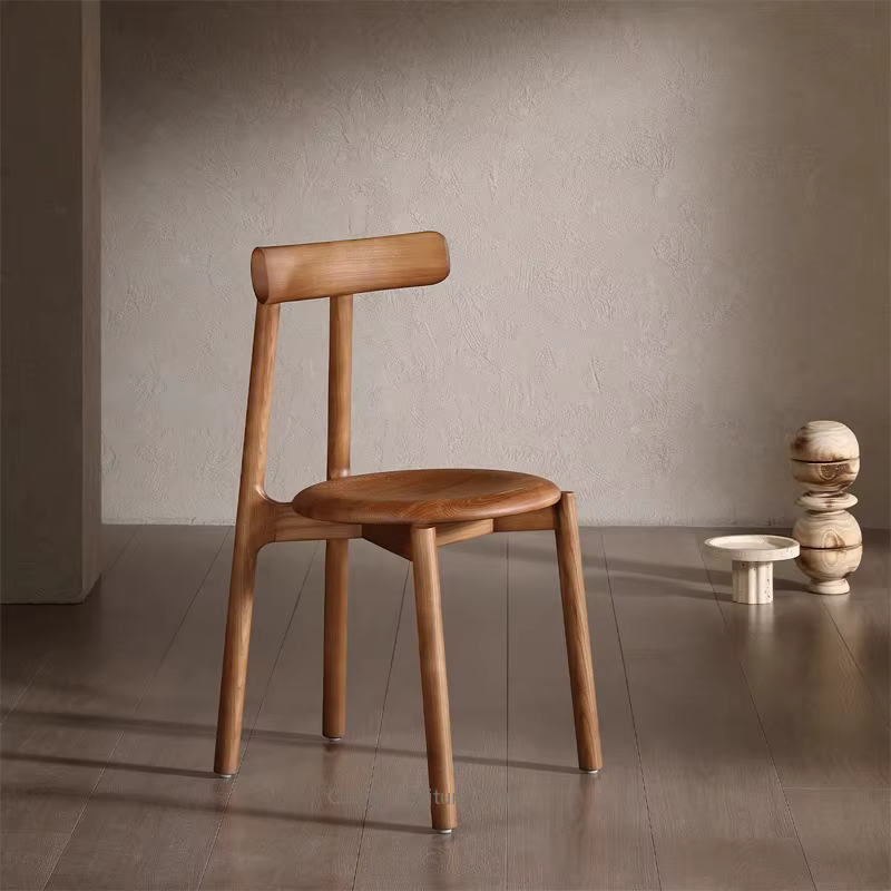 Chaise de salle à manger de luxe haut de gamme en bois massif de style médiéval