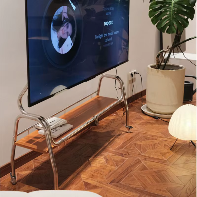 MOMO – support de télévision Mobile en métal et acier inoxydable