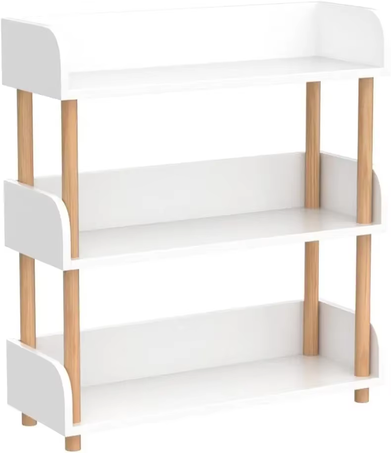 Wayifair Home Furniture Store Bibliothèque d'exposition moderne avec bord supérieur et cadre en bois massif pour la