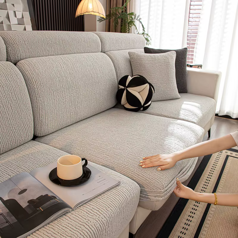 Housse de coussin de siège de canapé extensible