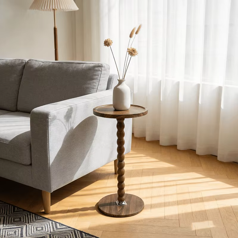 Table d'appoint ronde, petite table à boissons pour petits espaces