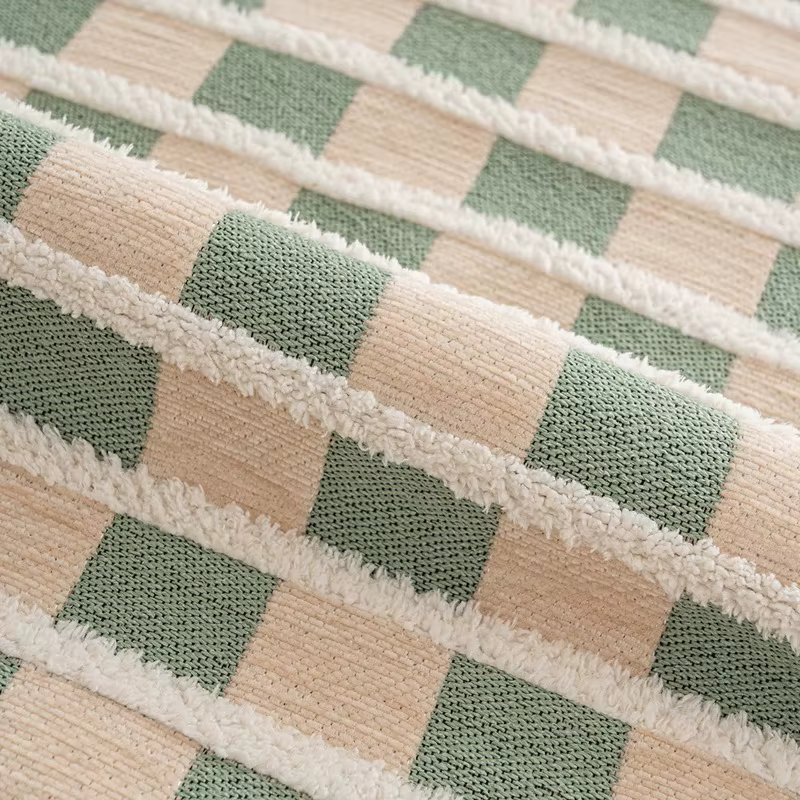 Housse de canapé à motif damier irrégulier