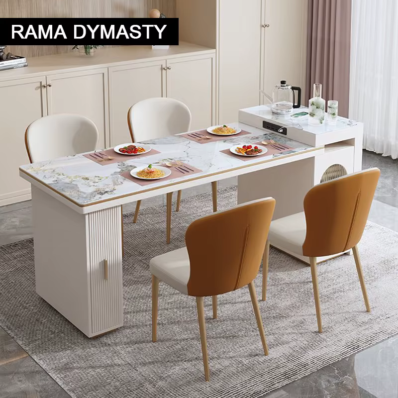 Table à manger de luxe avec armoire de rangement