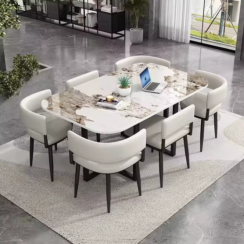 Ensemble salle à manger moderne extensible très demandé - 1 table et 6 chaises pour maison