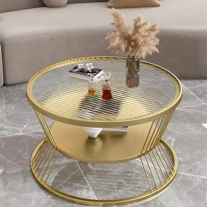 Petit appartement salon rond ménage minimaliste Mini Table moderne lumière luxe