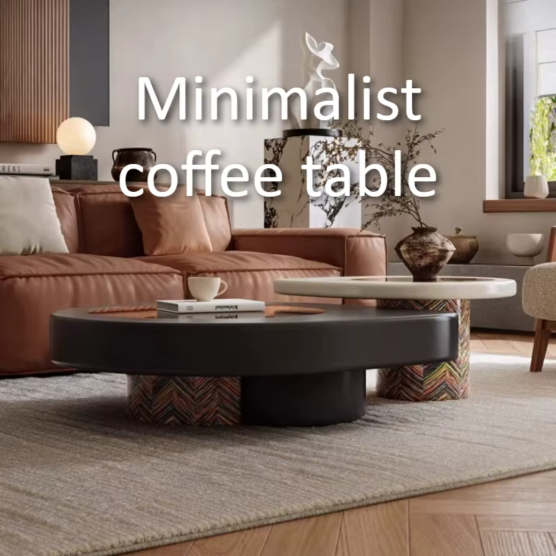 Table basse en bois massif avec rangement