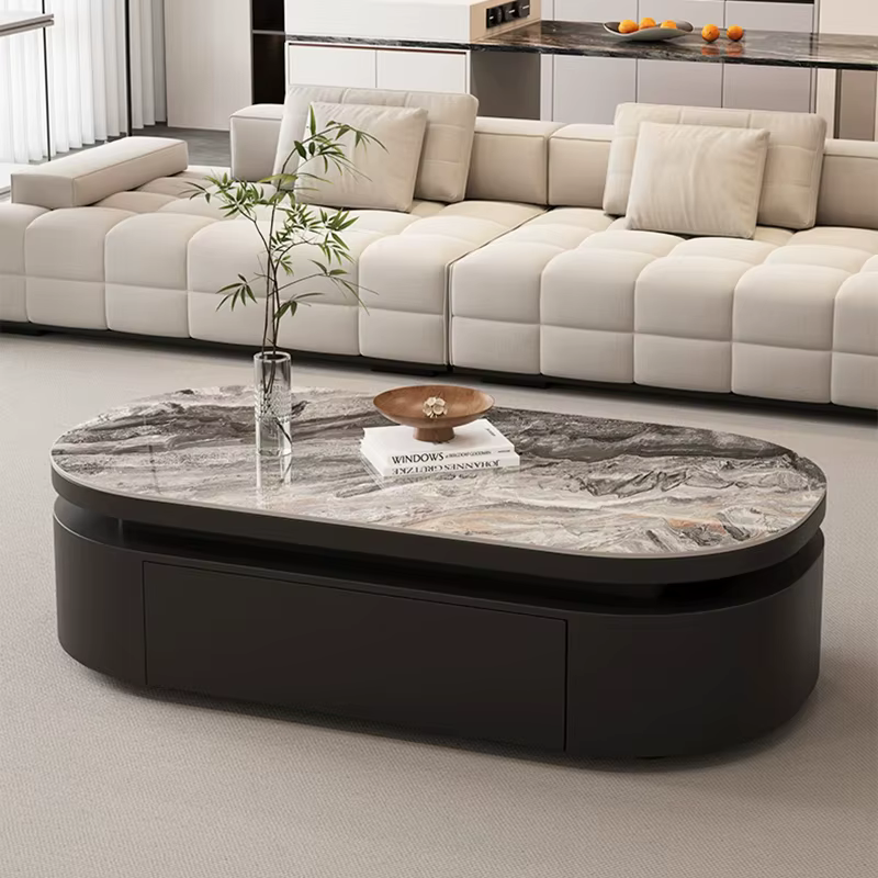 Table basse de luxe avec tiroirs