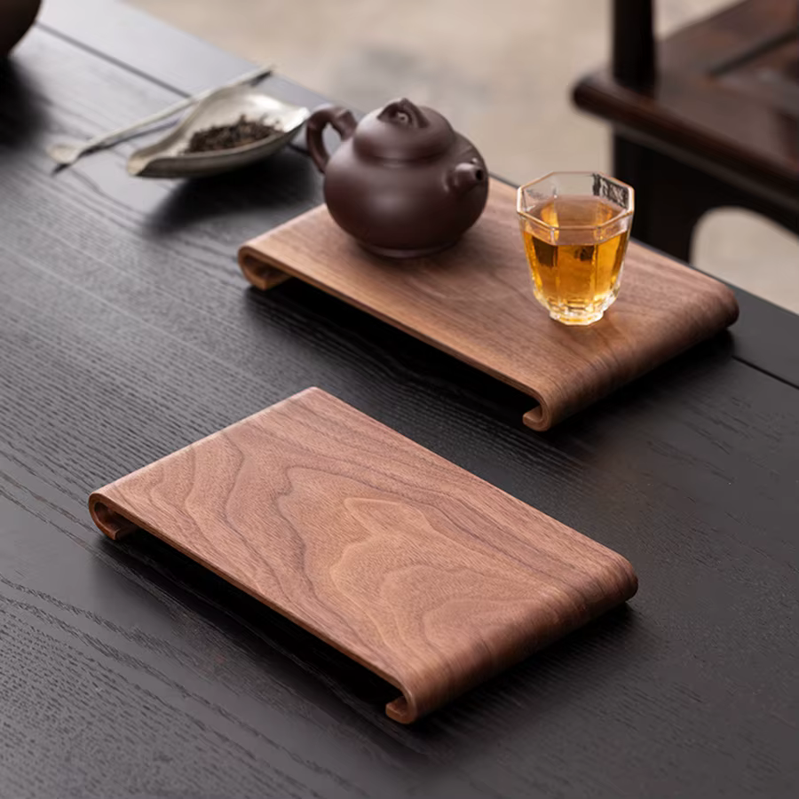 Présentoir de bureau rectangulaire créatif en bois