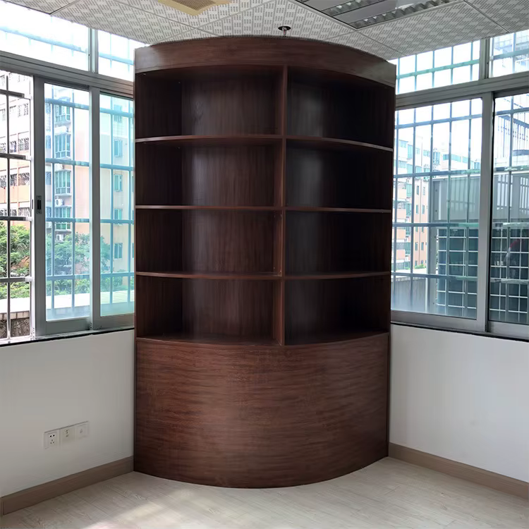 Bibliothèque multicouche d'angle personnalisée pour salon