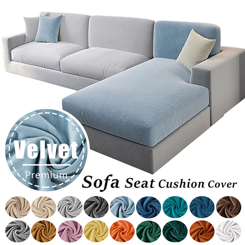 Housse de coussin de siège de canapé en velours Super doux