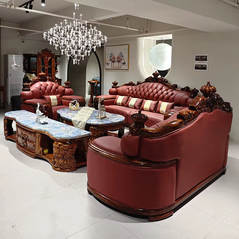Canapé sectionnel moderne de luxe en cuir