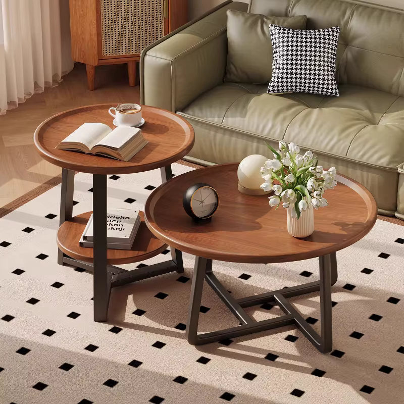 Petites Tables basses rondes en bois
