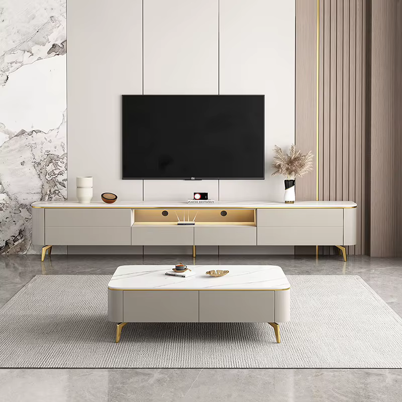 Meuble Tv de luxe léger italien Simple à la mode gain de place
