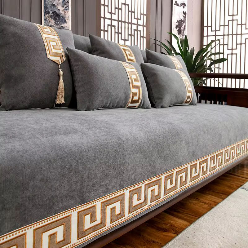 Housse de canapé chinoise en chenille