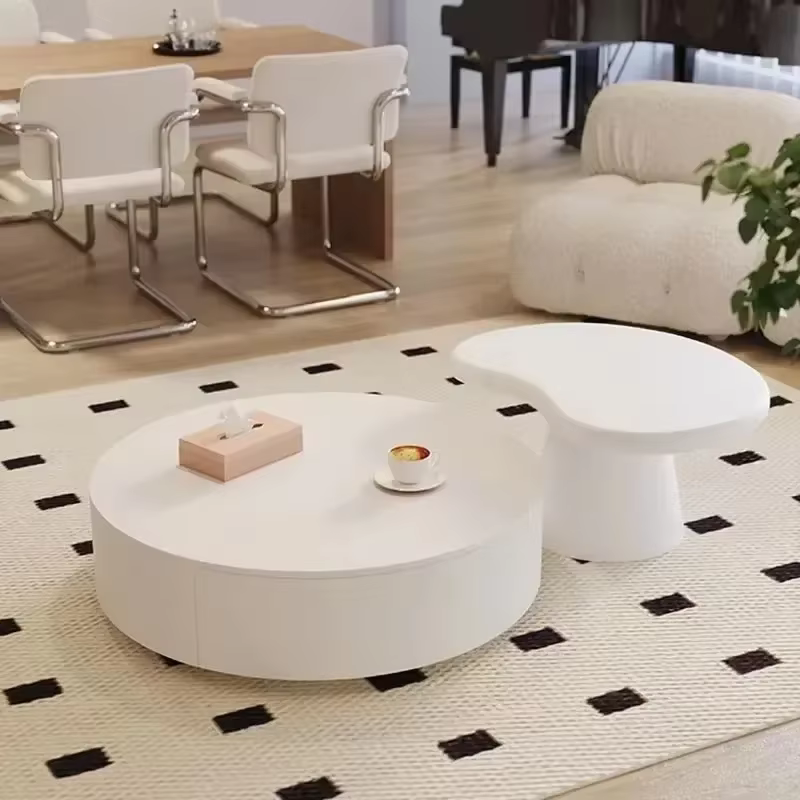 Tables basses rondes design nordique