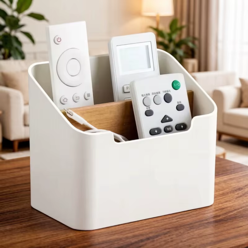 Organisateur de télécommandes et support TV pour table