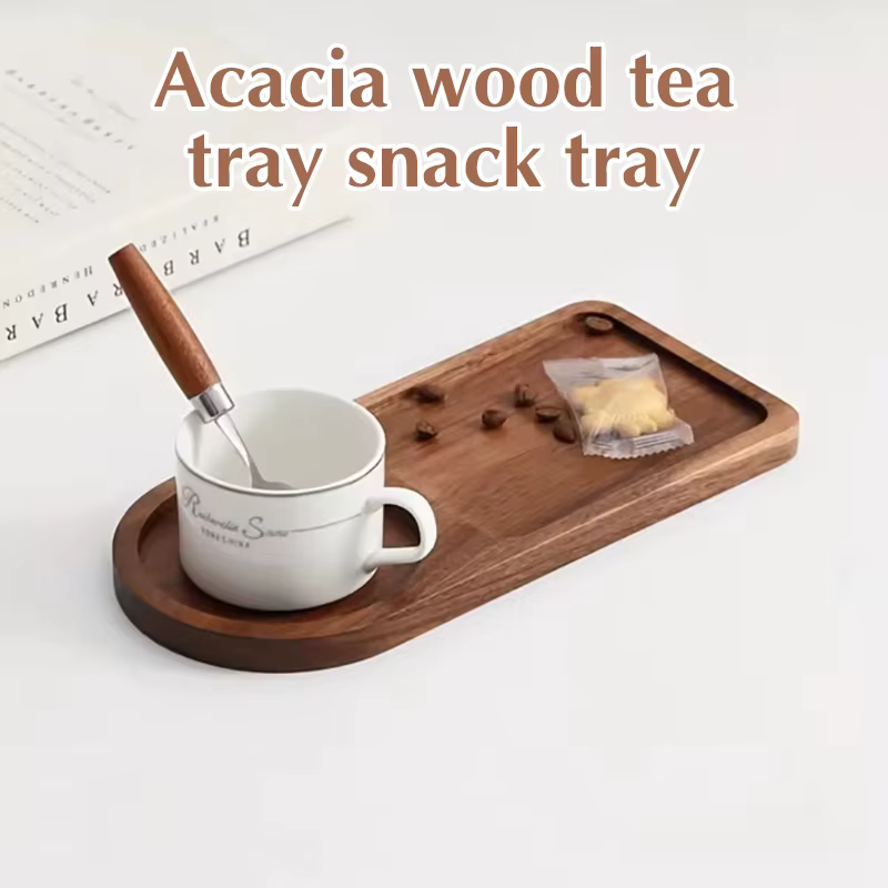 Plateau à café assiette en bois