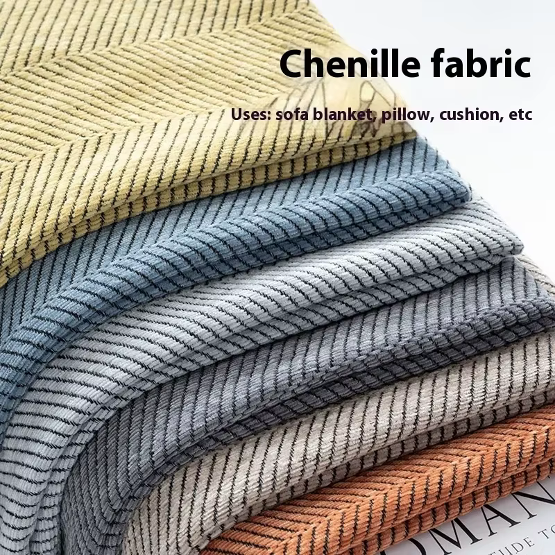Tissu Textile Chenille solide pour meubles de canapé
