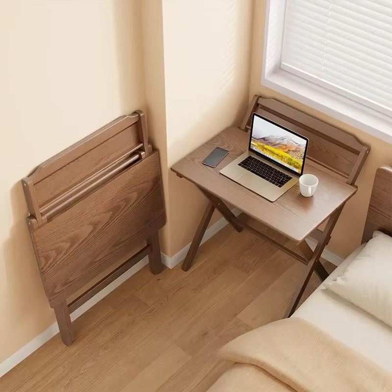 Bureau de console pliable en bois massif