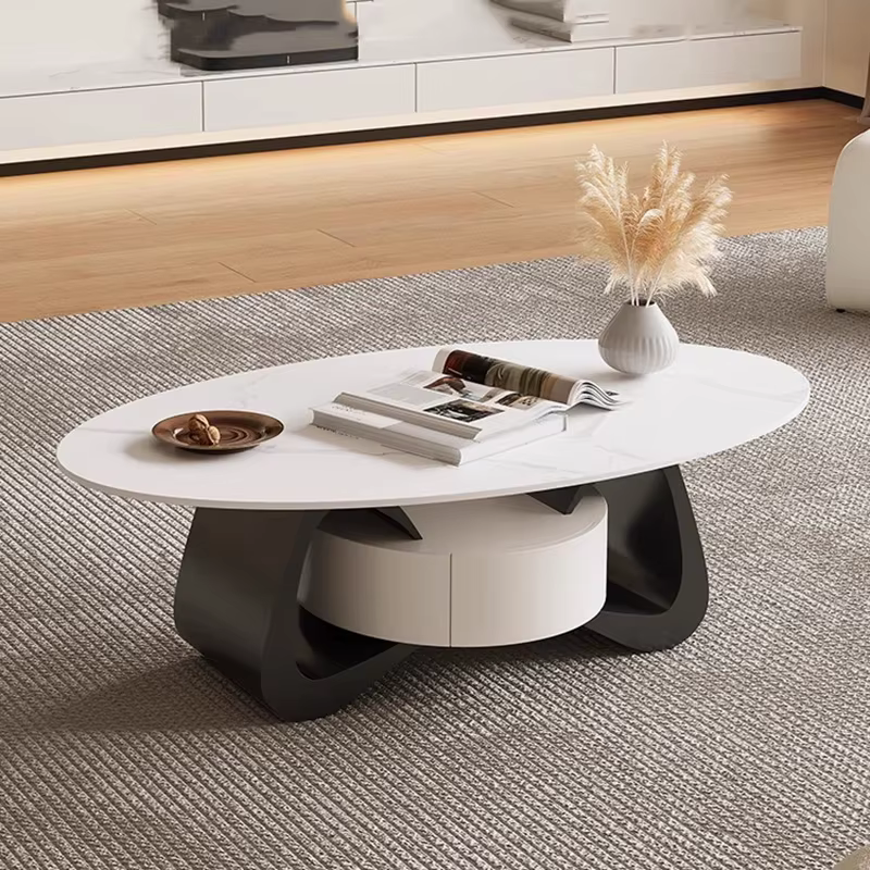 Table basse ovale de luxe