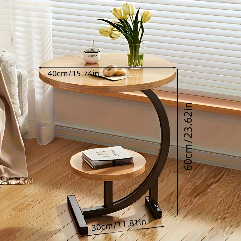 Table d'appoint ronde à plusieurs niveaux moderne