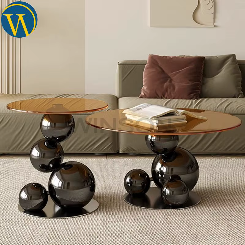 Table basse moderne luxueuse sur mesure en marbre