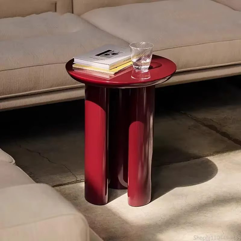 Table d'appoint ronde rétro moderne