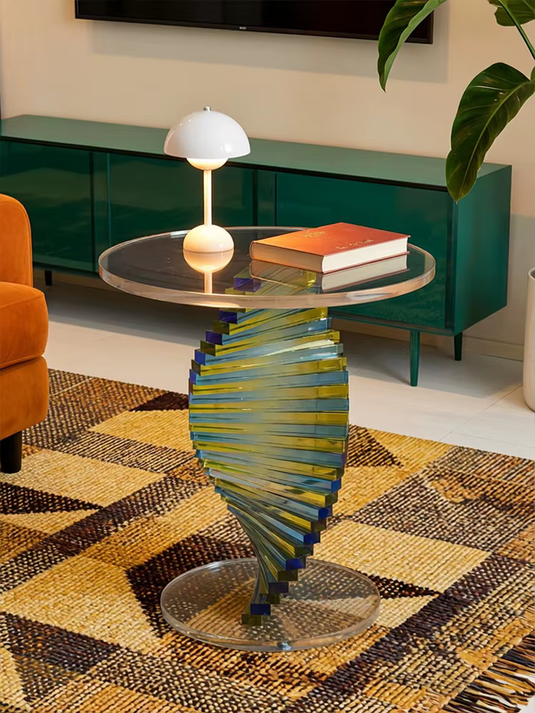 Table basse d'art en acrylique de luxe