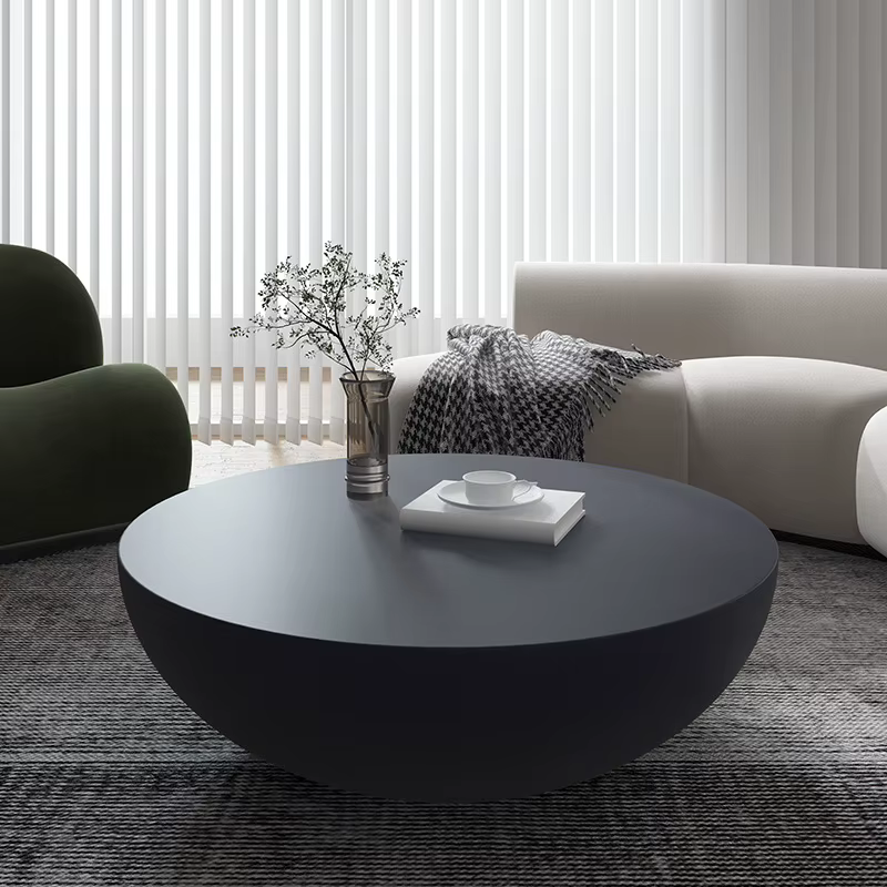 Table basse ronde sur mesure en ciment