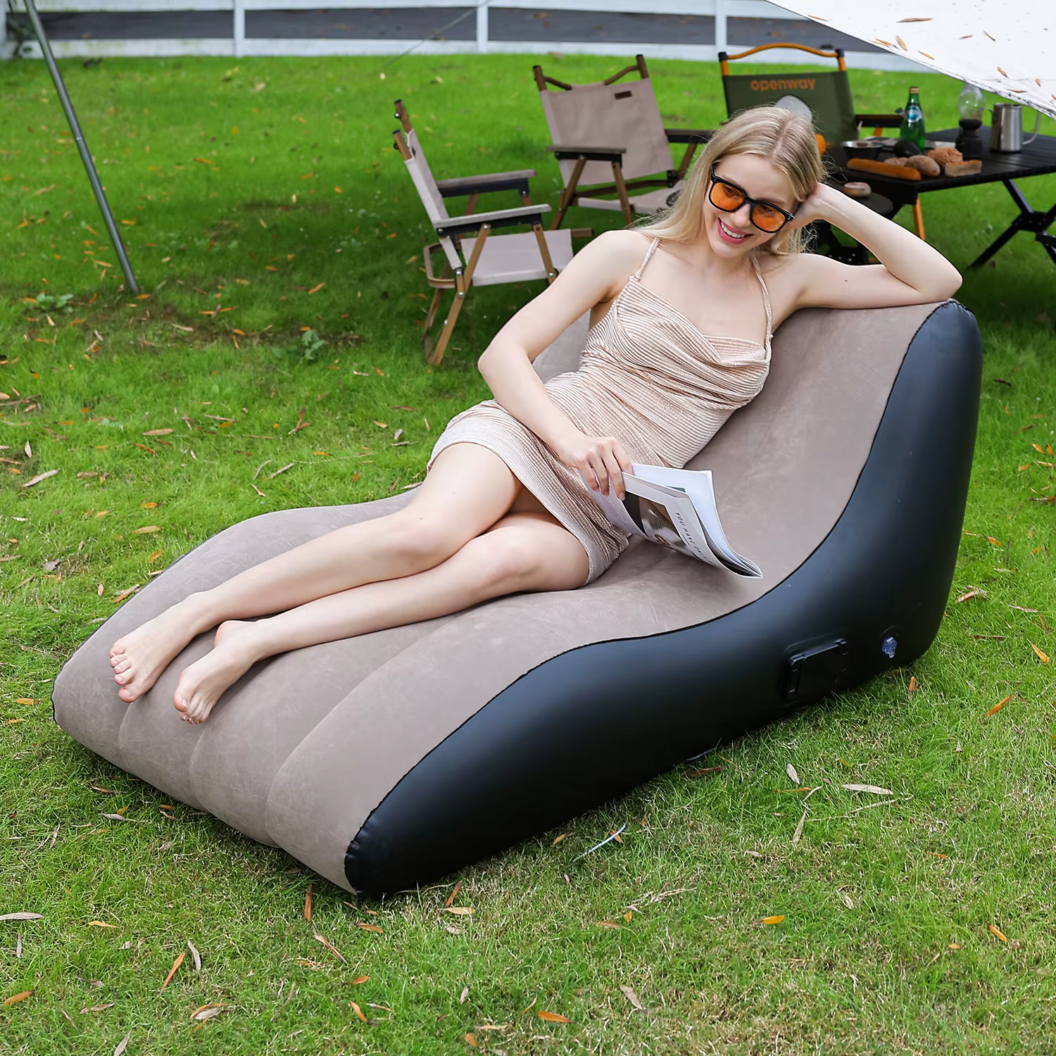 Chaise longue gonflable