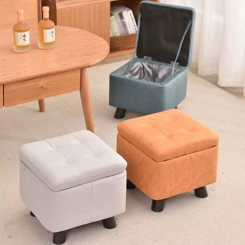 Petit tabouret, tabouret de rangement pour salon