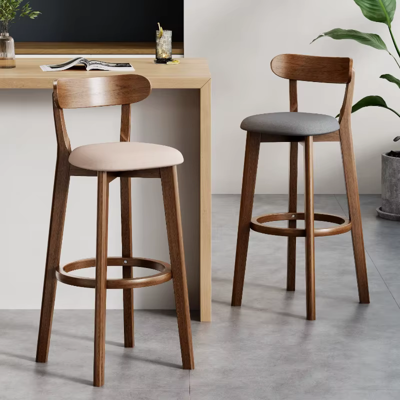 Chaise de Bar moderne en bois massif