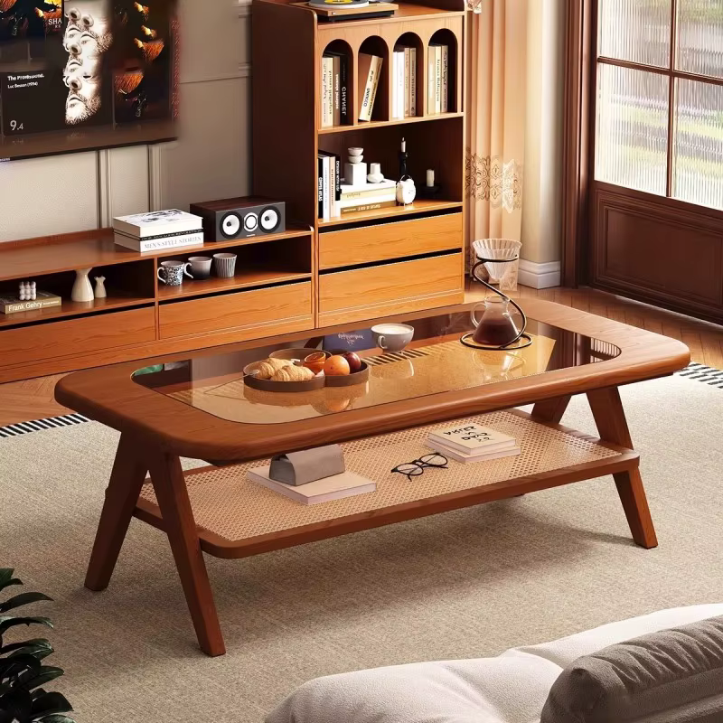 Table basse Vintage minimaliste élégante rectangulaire neutre Style japonais